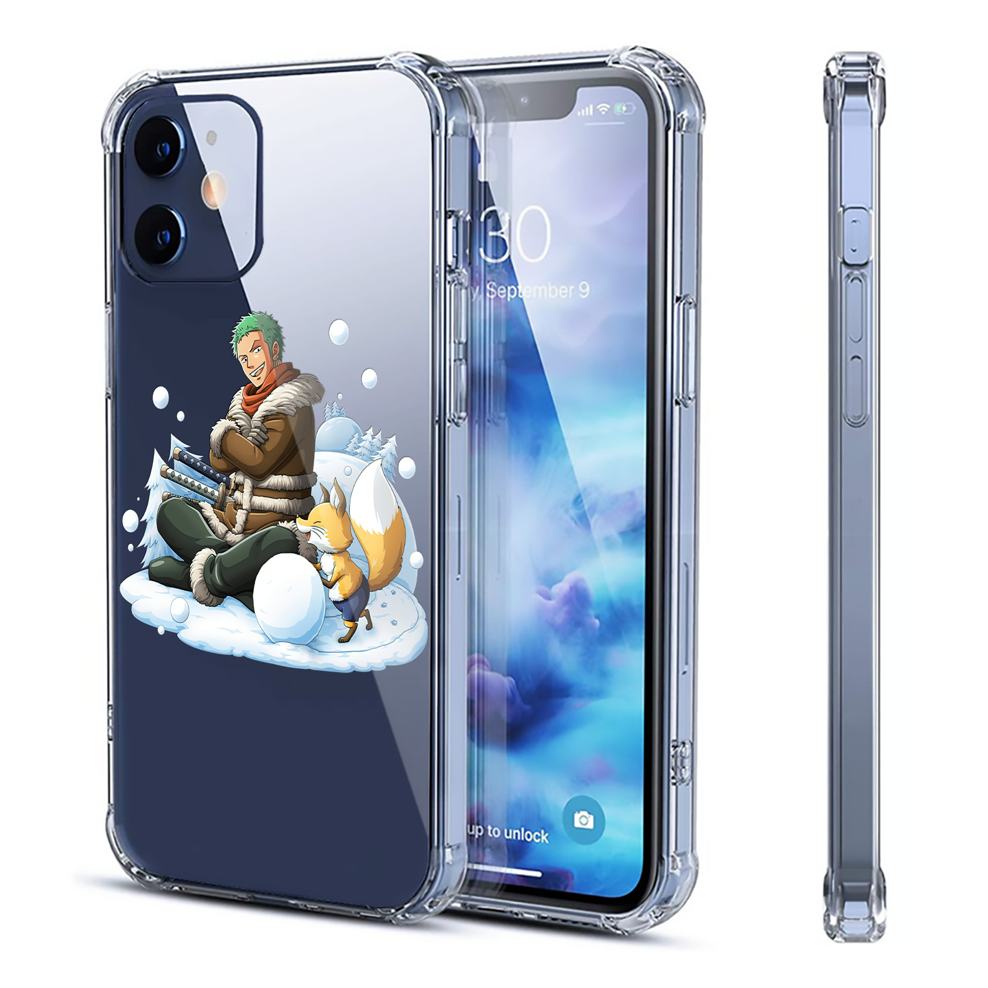 （画像用） ワンピース ロロノア・ゾロ ONE PIECE Roronoa Zoro 【iPhone 12シリーズ対応】透明スマホケース（クリアソフトケース）